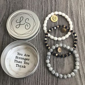 Lily Sky 3pc Beaded Bracelets with Charms